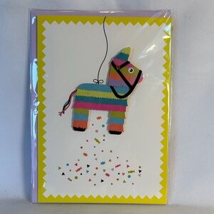 NWT BURGOYNE Colorful Piñata Birthday Greeting Card- 5X7